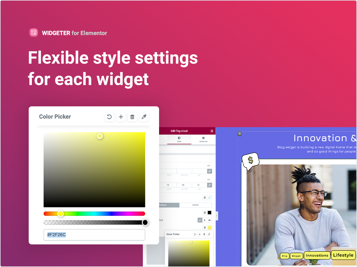 Flexible style settings for each widget