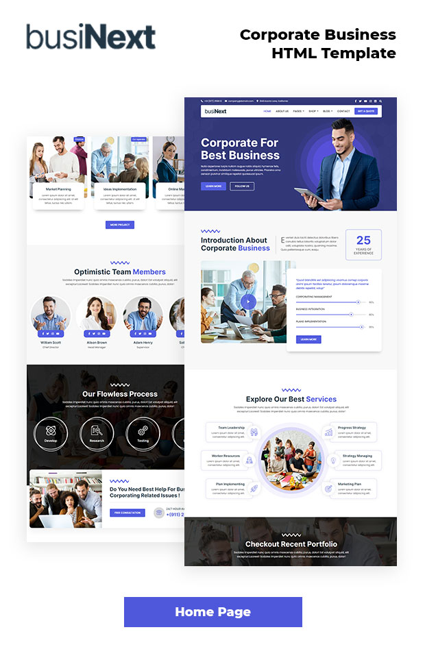 businext html home pages