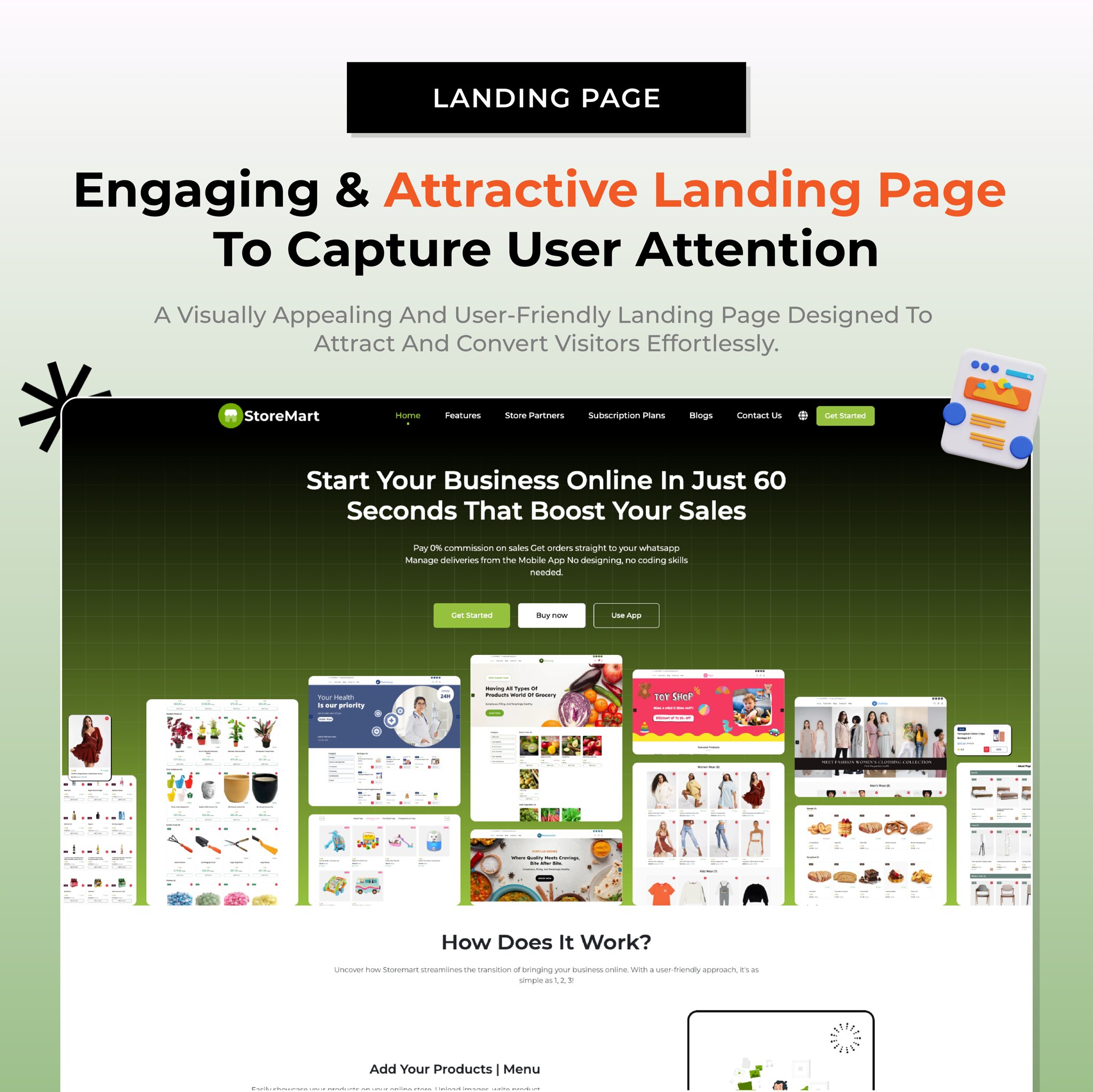 StoreMart SaaS - Online Product Selling SaaS Business Website Builder