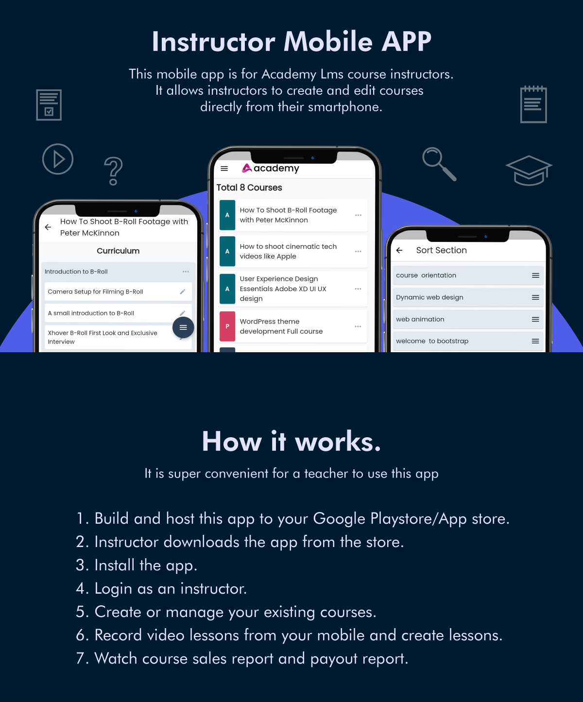 Academy Lms Instructor Flutter Mobile App - 1