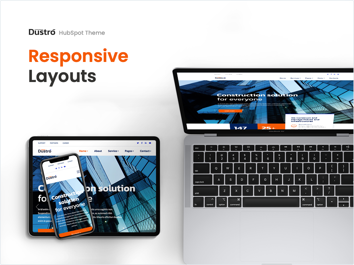 Dustro – Construction Company HubSpot Theme