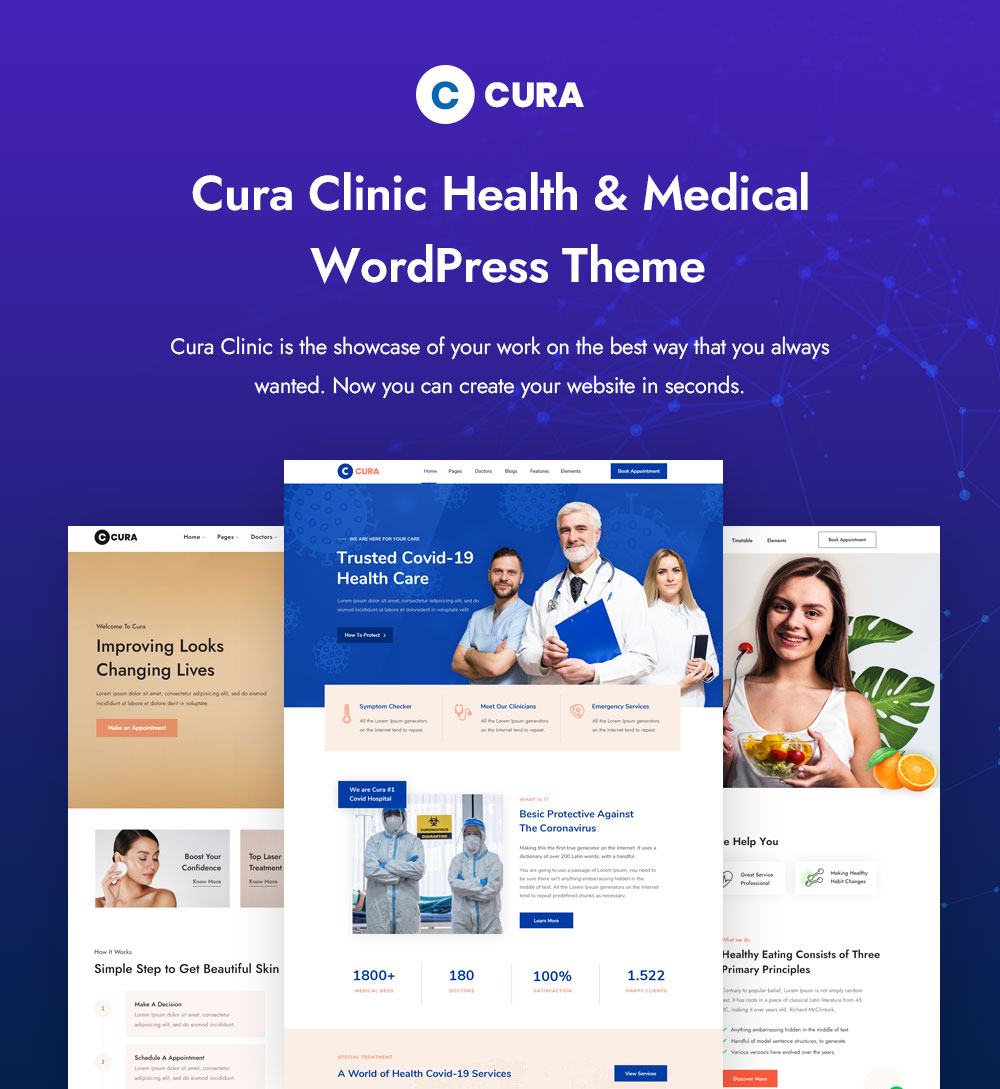 Cura Clinic Health & Medical WordPress Theme