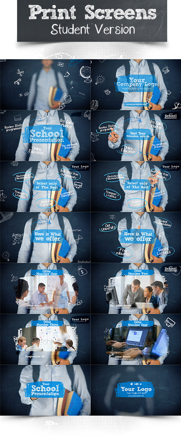 BusinessSchoolCollege Presentation - Free After Effects Templates | VideoHive 12480839
