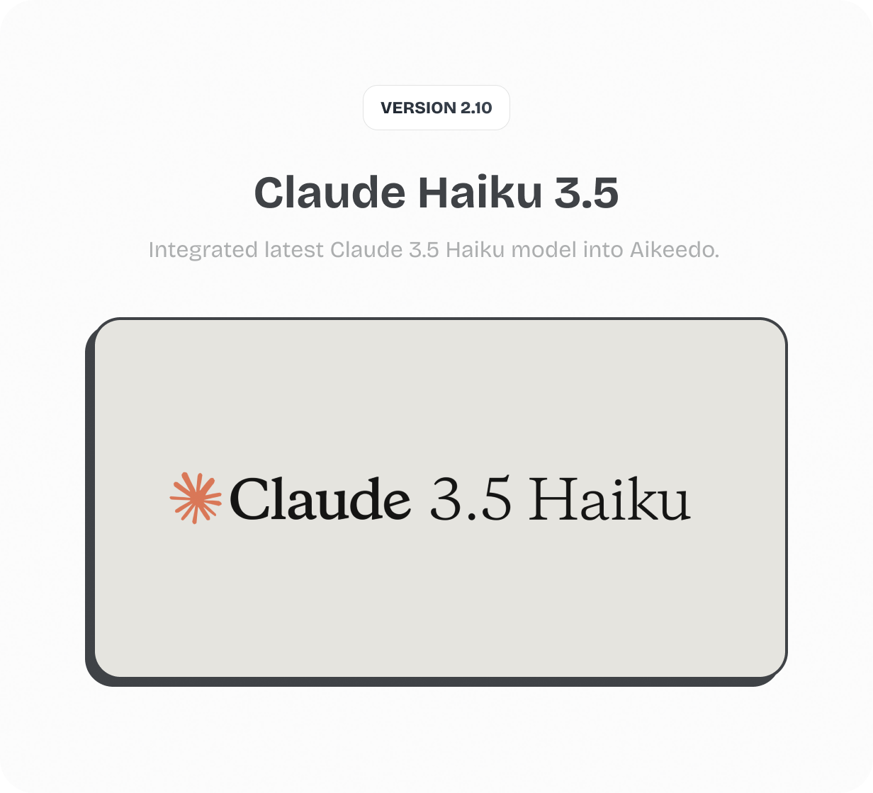 Integrou o mais recente modelo Claude 3.5 Haiku no Aikeedo @heyaikeedo #aikeedo