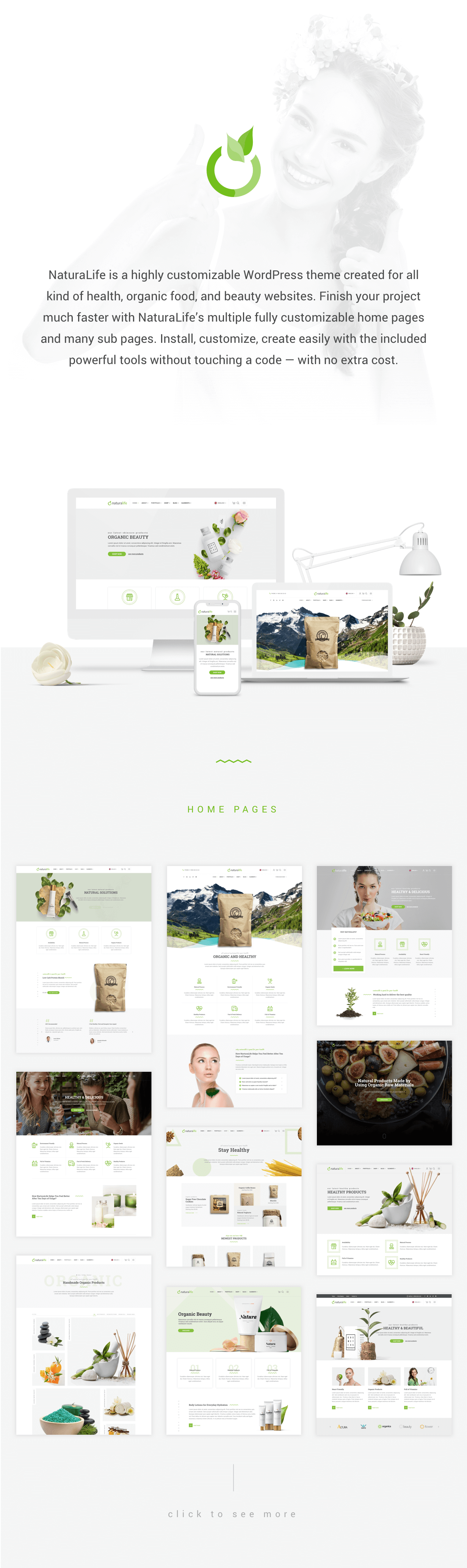 NaturaLife | Health & Organic WordPress Theme - 1