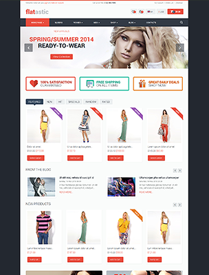 Flatastic Responsive Multipurpose VirtueMart Theme