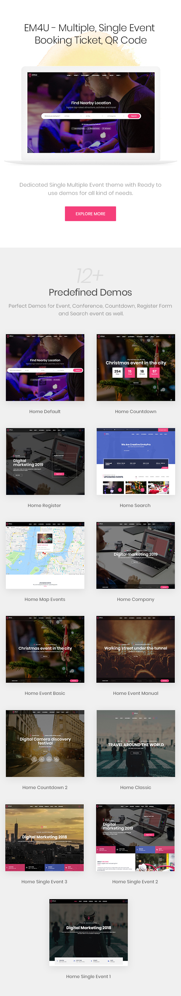 EM4U - Multiple Event Conference WordPress Theme