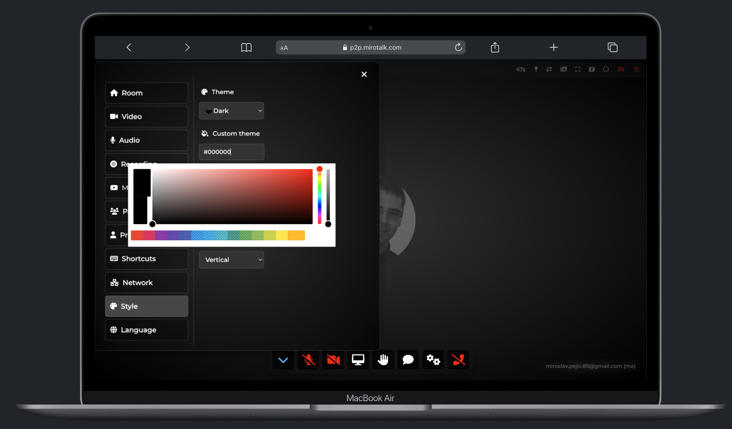 mirotalk-p2p-custom-theme