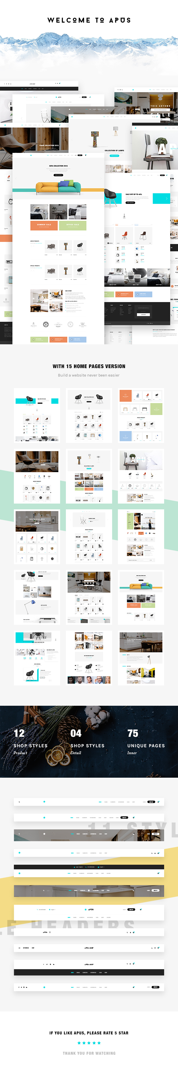 Apus - Multipurpose Funirure Shop,Interior Agency Psd Template - 2