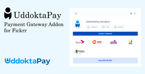 UddoktaPay Payment Gateway Addon for Fickrr
