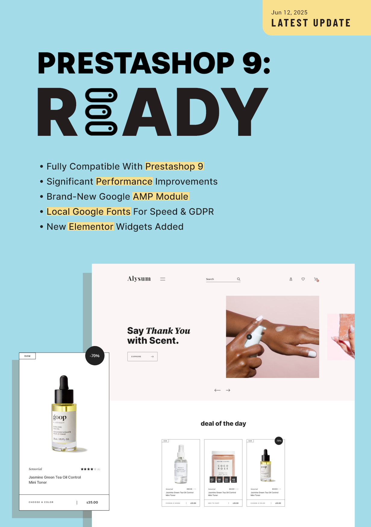 Premium Prestashop 9 Elementor AMP Theme