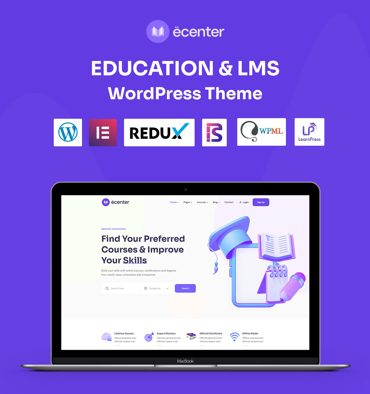 Ecenter - Education WordPress Theme