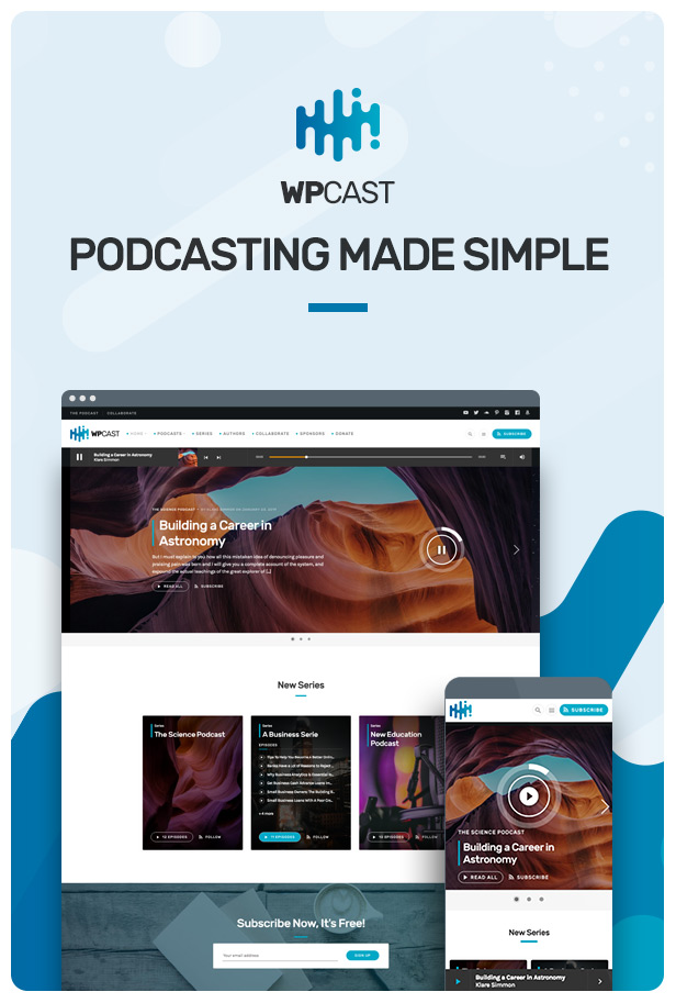 Wpcast - Audio Podcast WordPress Theme - 3