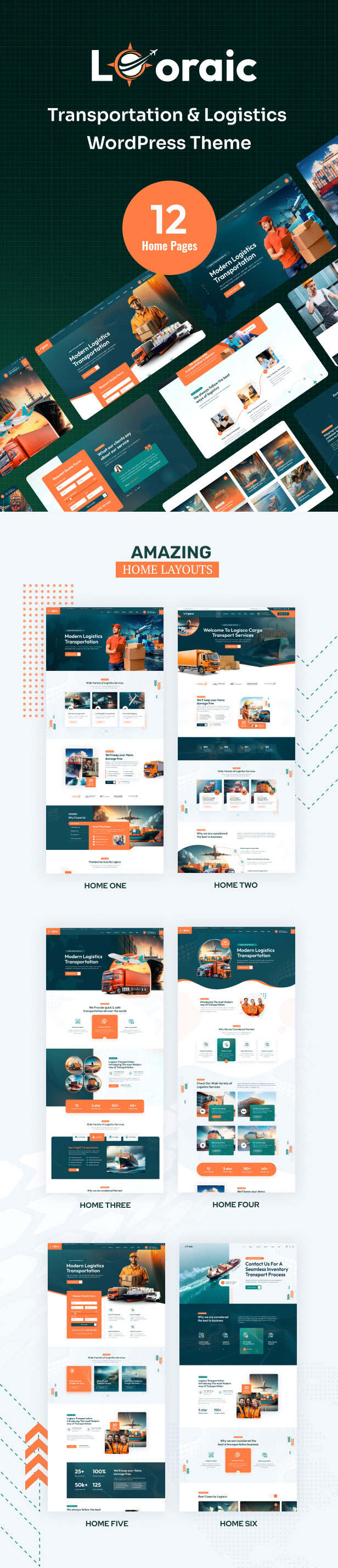 Loraic - Transportation & Logistics WordPress Theme - 5