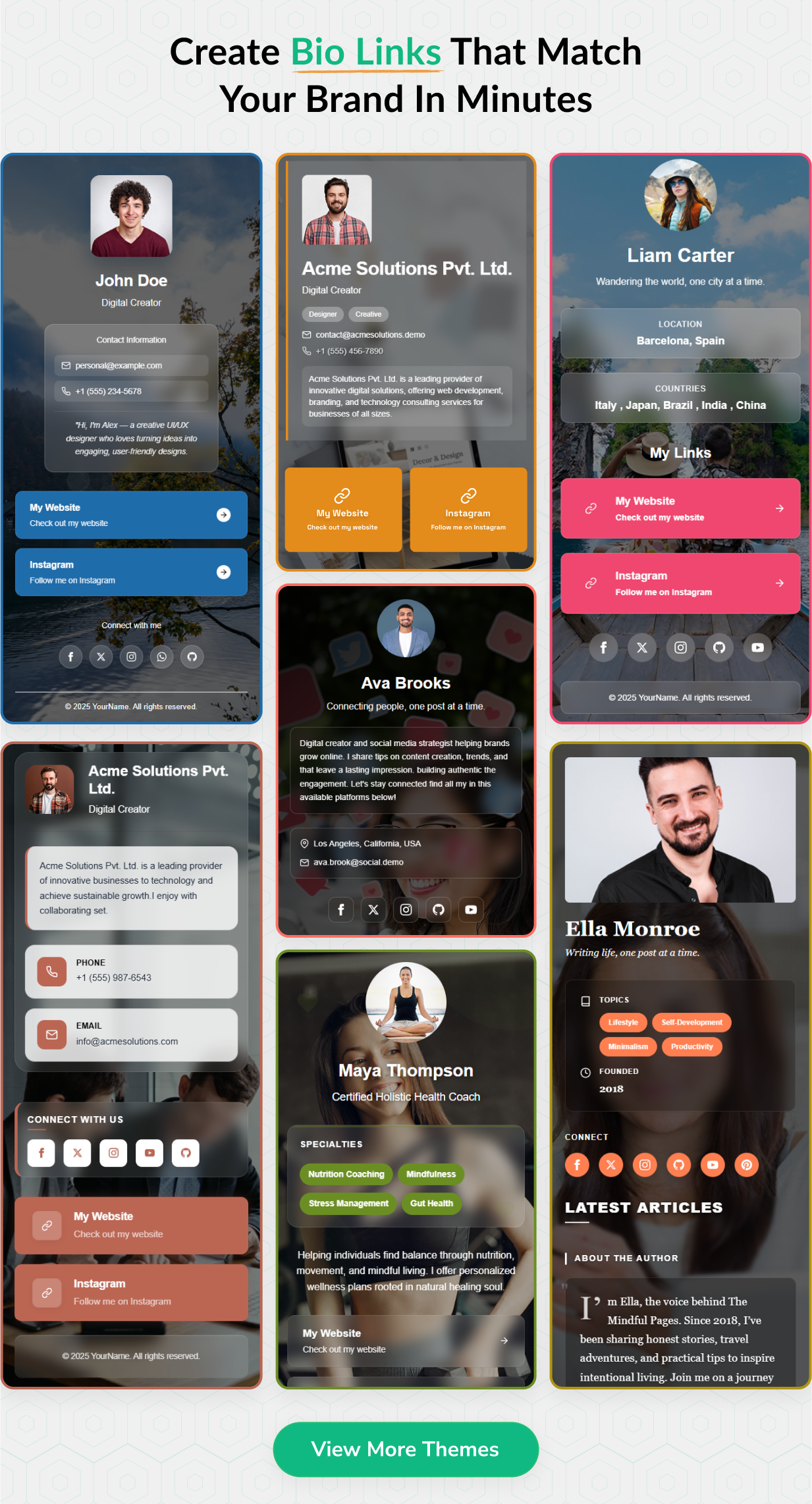 vCard SaaS - Digital Business Card Builder - Bio Links Builder - 57