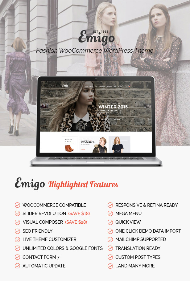 Emigo - Fashion WooCommerce WordPress Theme