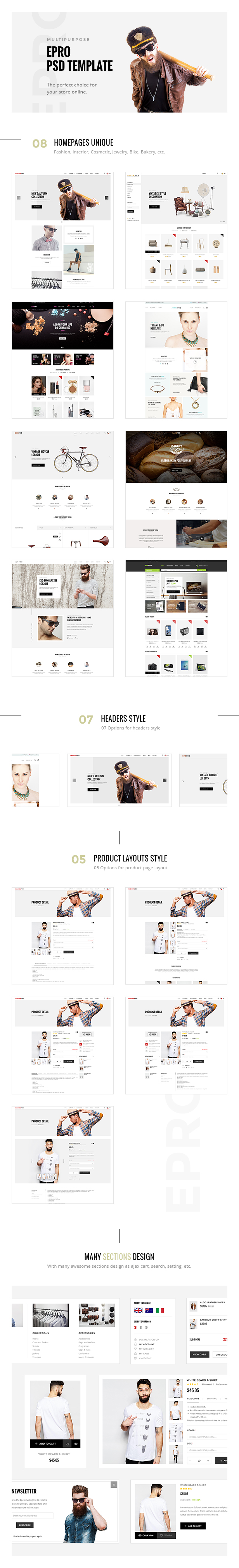 Epro - Responsive Ecommerce PSD Template - 4