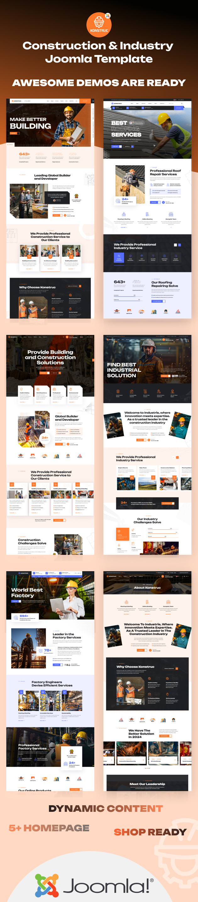 Konstruc – Construction & Industry Joomla Template - 1