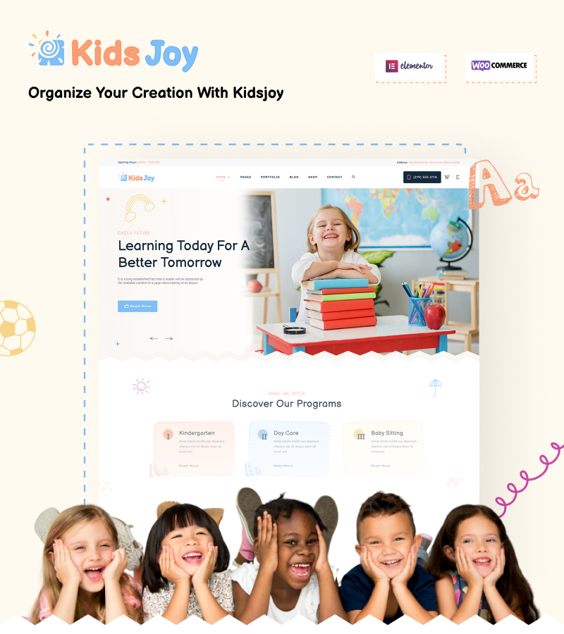 KidsJoy - Kids Kindergarten & Preschool WordPress Theme - 6