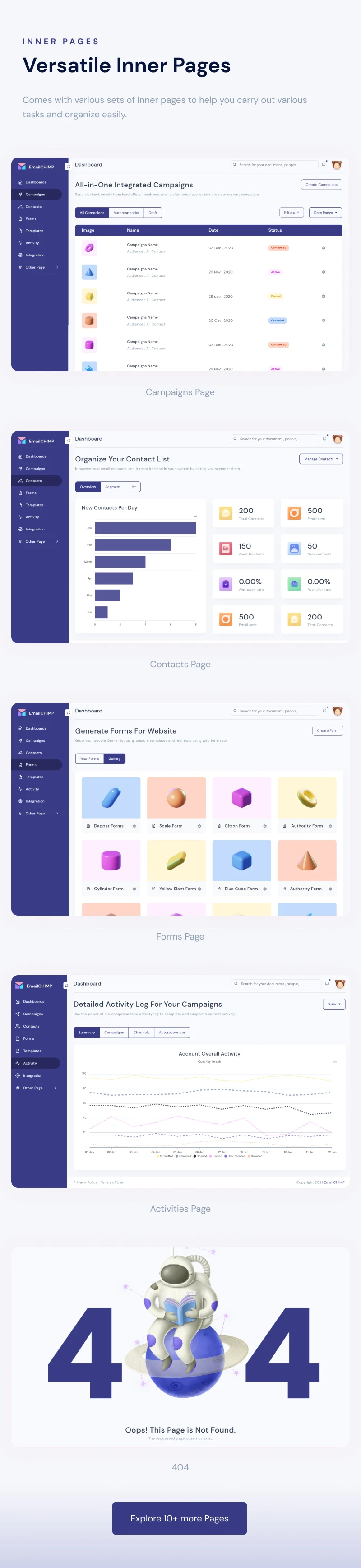 EmailChimp - Marketing Tool Admin Template (VueJS, Laravel, HTML) - 10