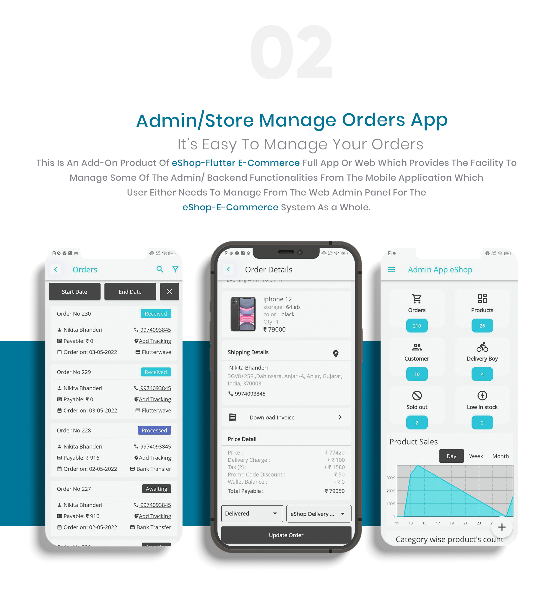 eShop - Ecommerce Admin / Store Manager app - 5