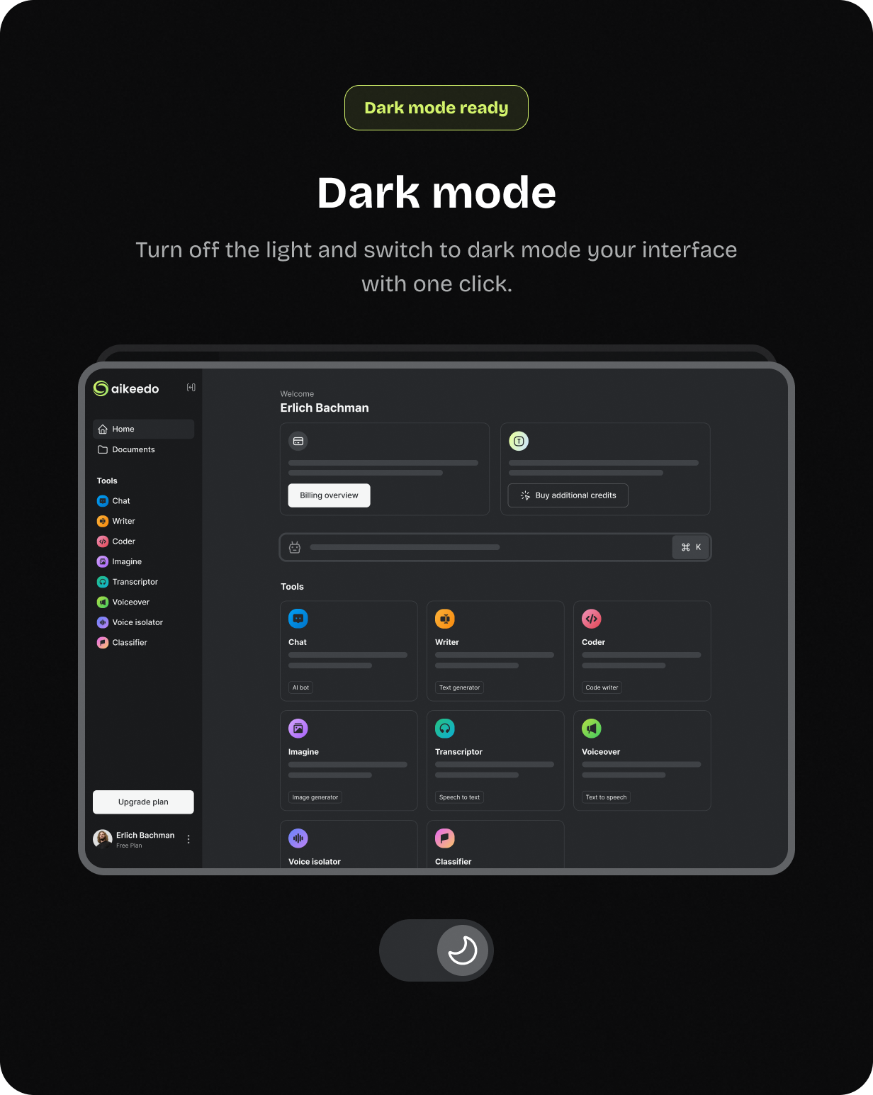 Dark Mode - Turn off the lights @heyaikeedo #aikeedo