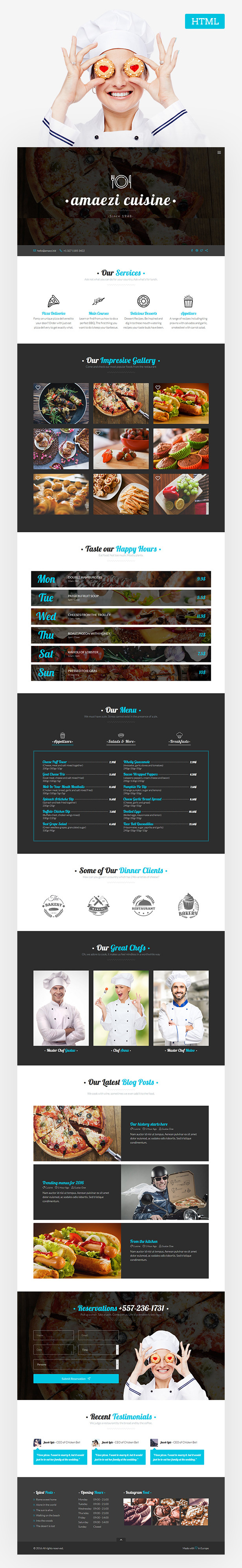 Amaezi - Responsive Restaurant HTML Template - 2