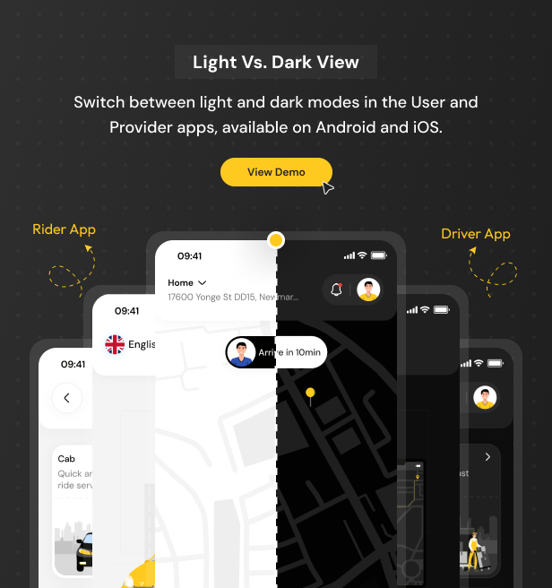 GoCab | Full Solution Taxi Cab Booking with Laravel and React Native