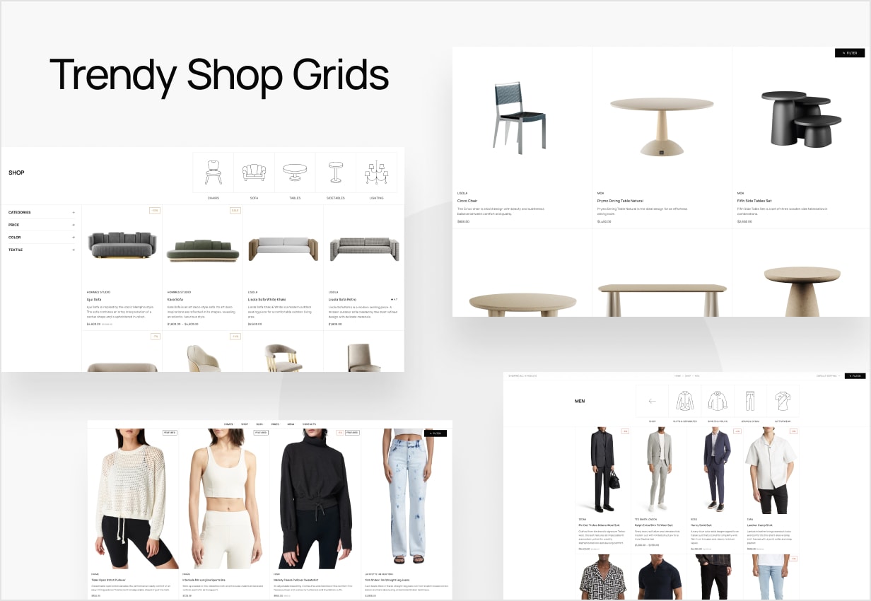 Moderno - Trendy Shop Grids