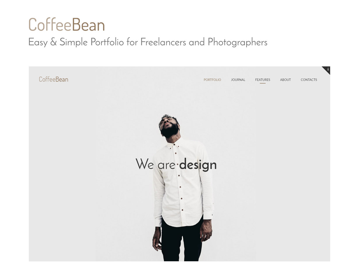 CoffeeBean - Easy & Simple Portfolio for Freelancers, Studios and Photographers - 1