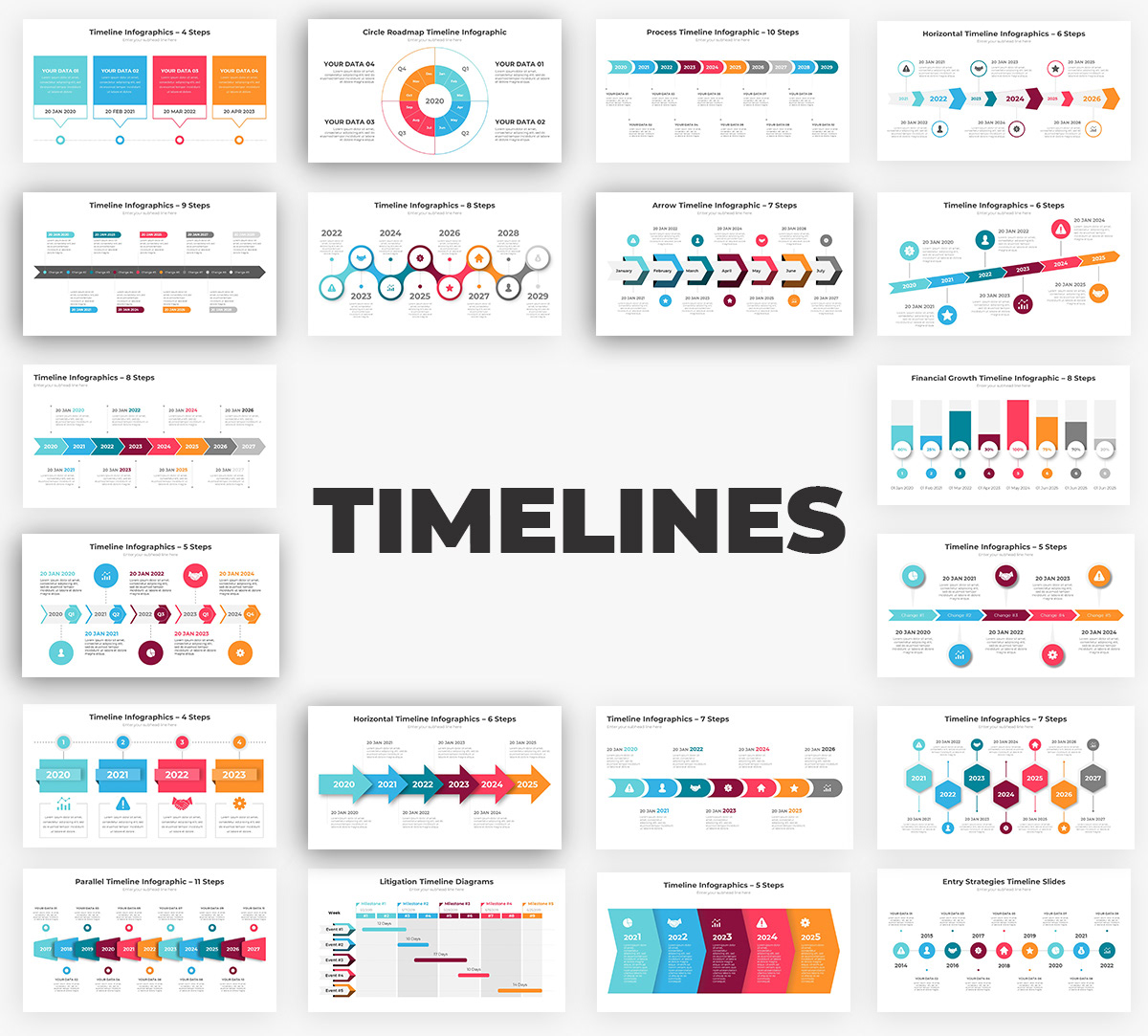 Infographics Complete Bundle PowerPoint Templates - 55