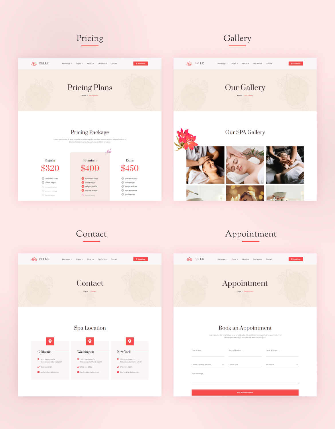 Belle - Spa Massage & Wellness Elementor Template Kit - 3