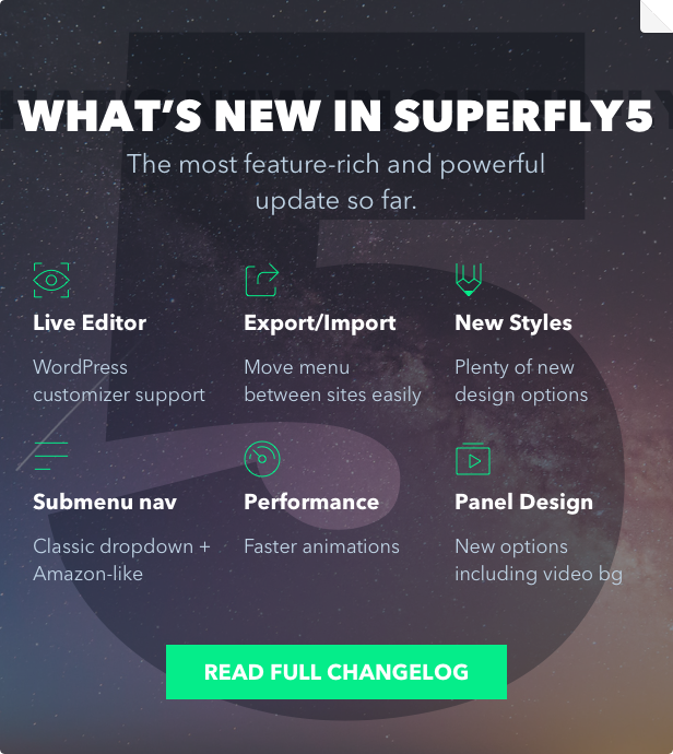 Atualização do plugin de menu 5 do Superfly WordPress