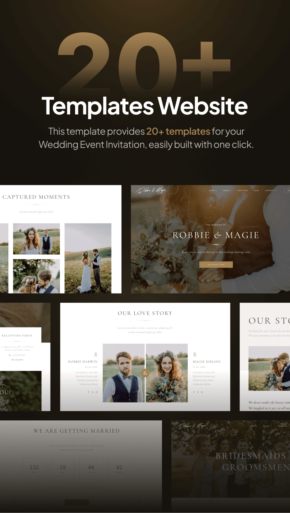 Robbie & Magie - Wedding Event Invitation FSE WordPress Theme - 4