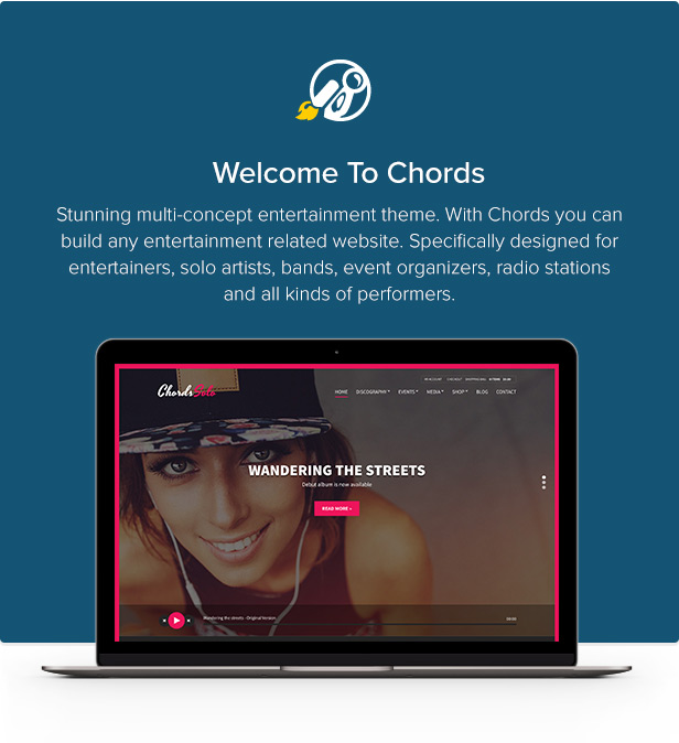 Chords - Music / Artist / Radio WordPress theme - 1