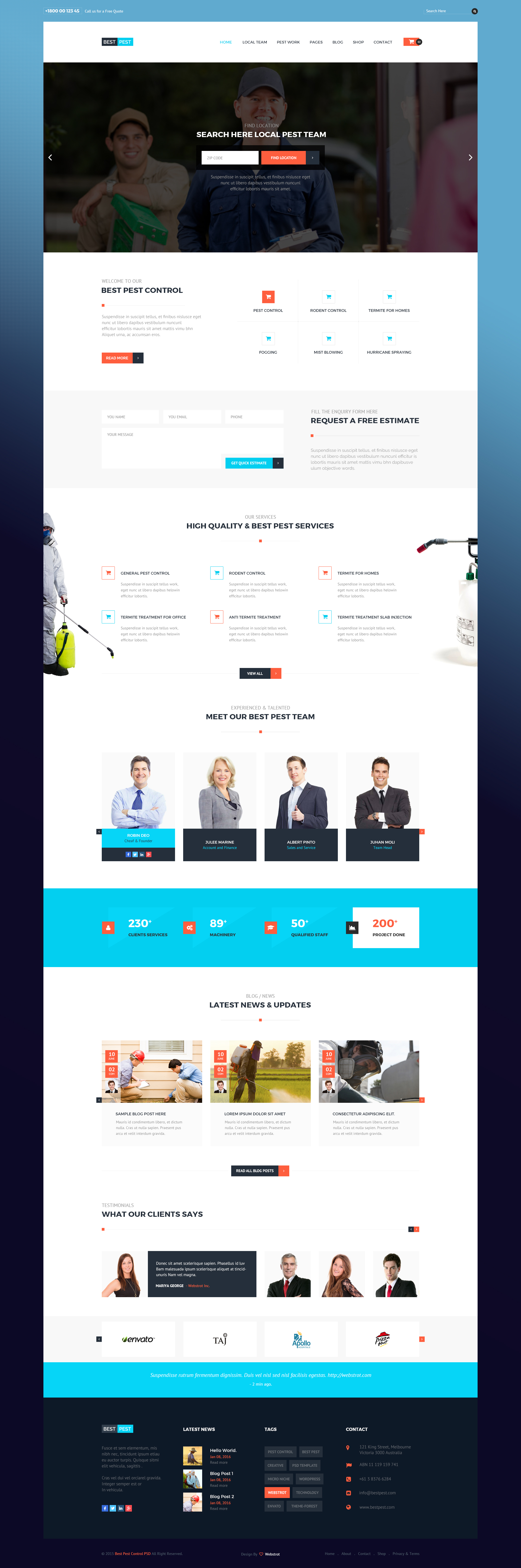 Best Pest | Professional Local Pest Control Multipurpose PSD Template