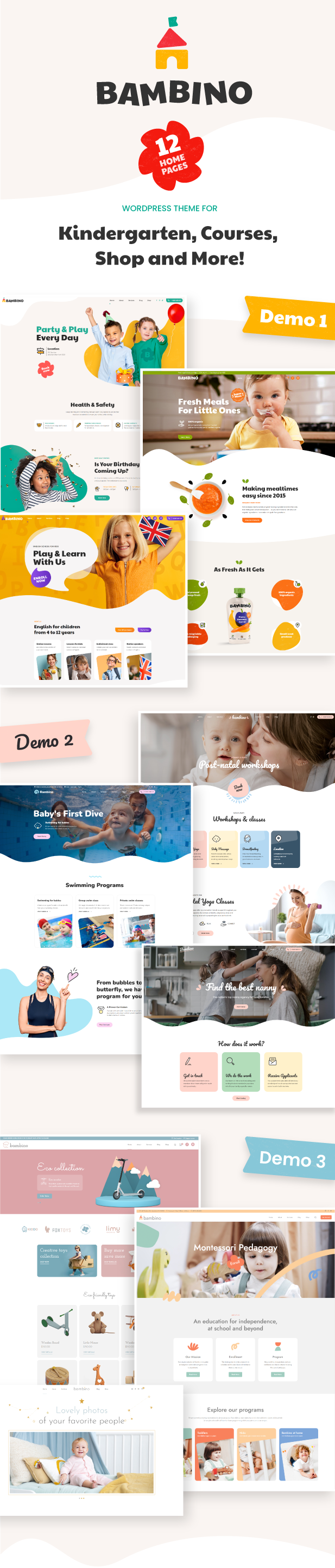 Bambino - Child & Baby Care WordPress Theme - 2