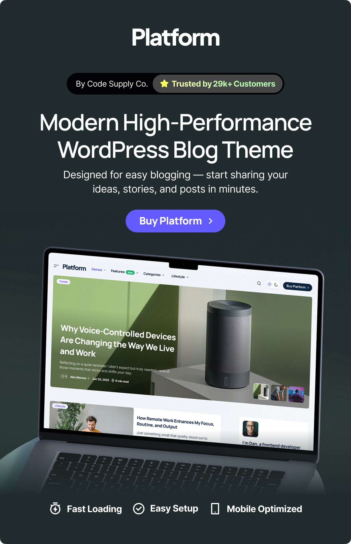 Platform - Modern High-Performance Blog WordPress Theme - 1