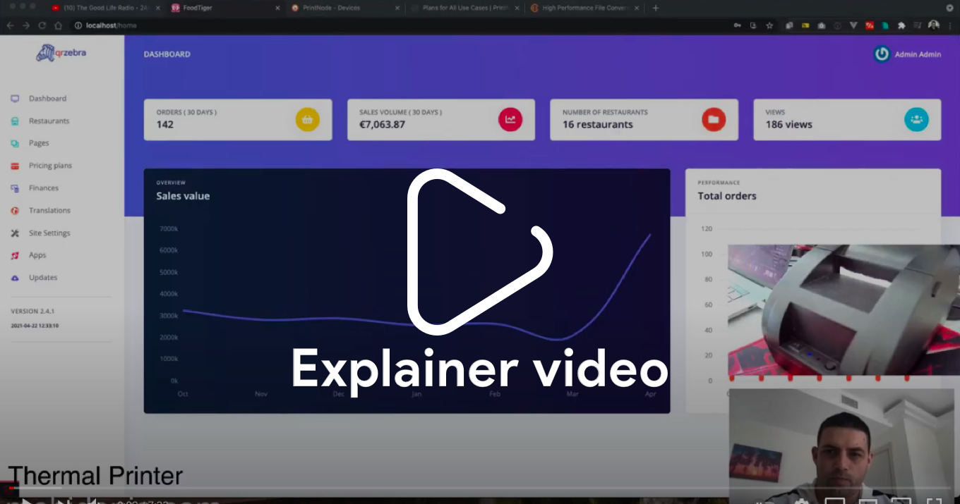 blue thermal printer flutter