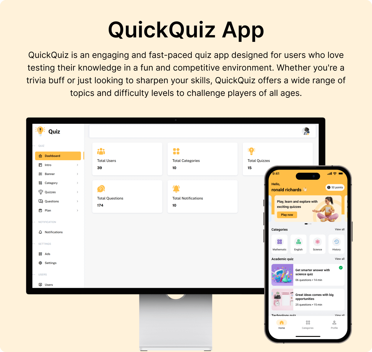 QuickQuiz Full App in Flutter with Node.js Backend | Interactive Quiz App - 5