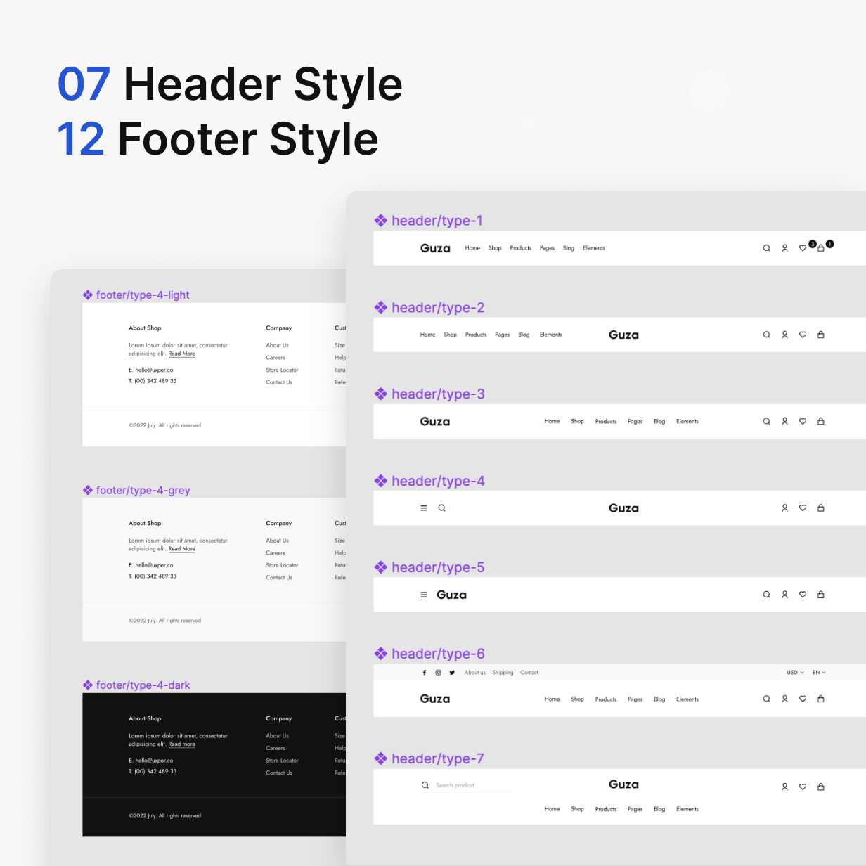 Footer & Header