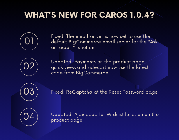 Caros BigCommerce Theme - Updated Version 1.0.4