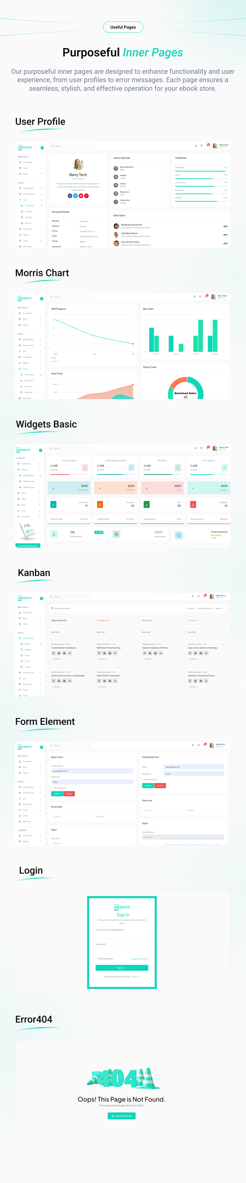 Booksto - VueJS, HTML Minimal Ebook Admin & Shop Template - 4