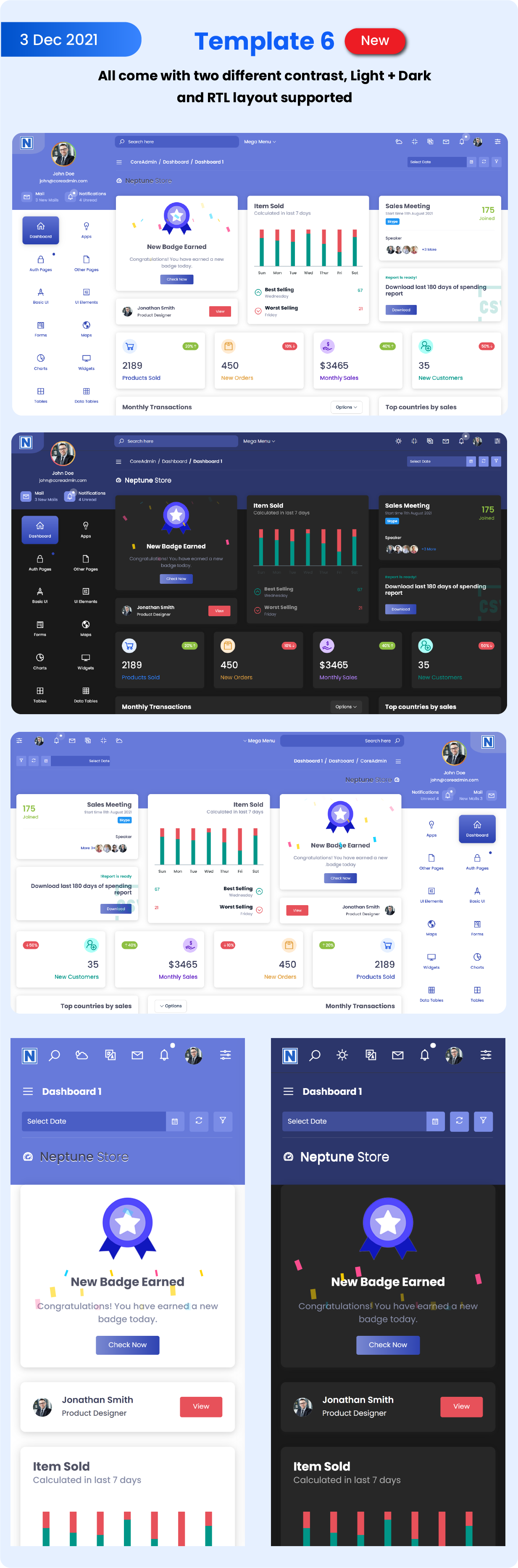 Neptune Laravel Admin UI Template - 5