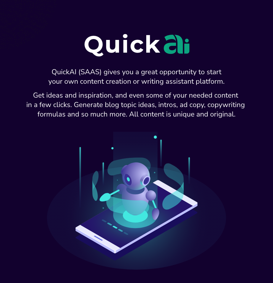 QuickAI - OpenAI Content & Image Generator and Writing Assistant (SaaS)