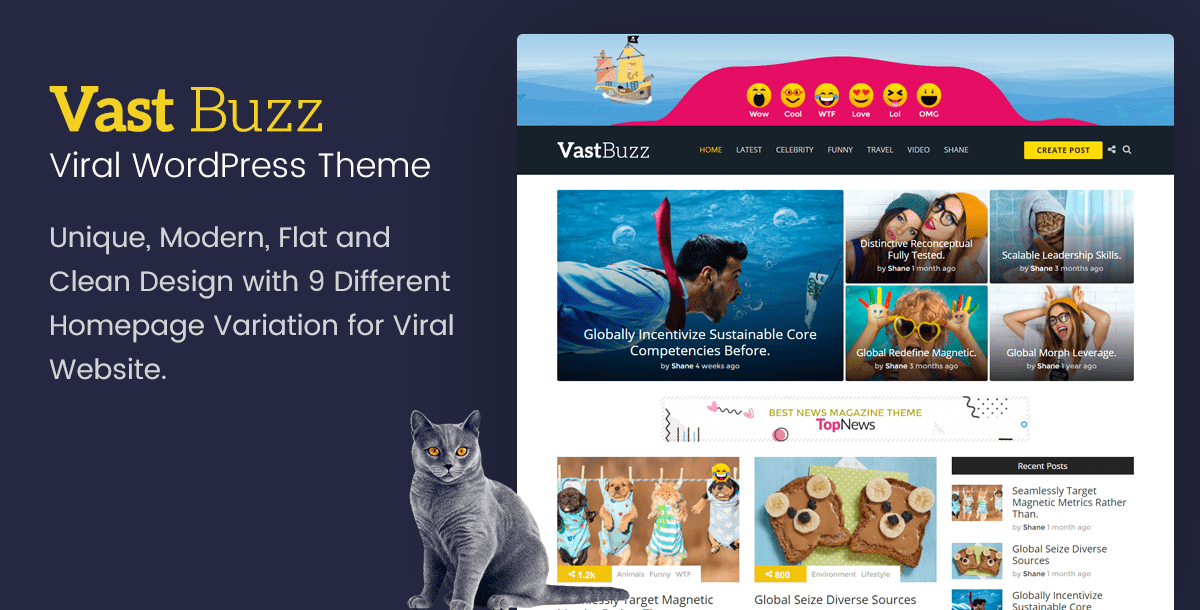 Vast Buzz - Viral & Buzz WordPress Theme