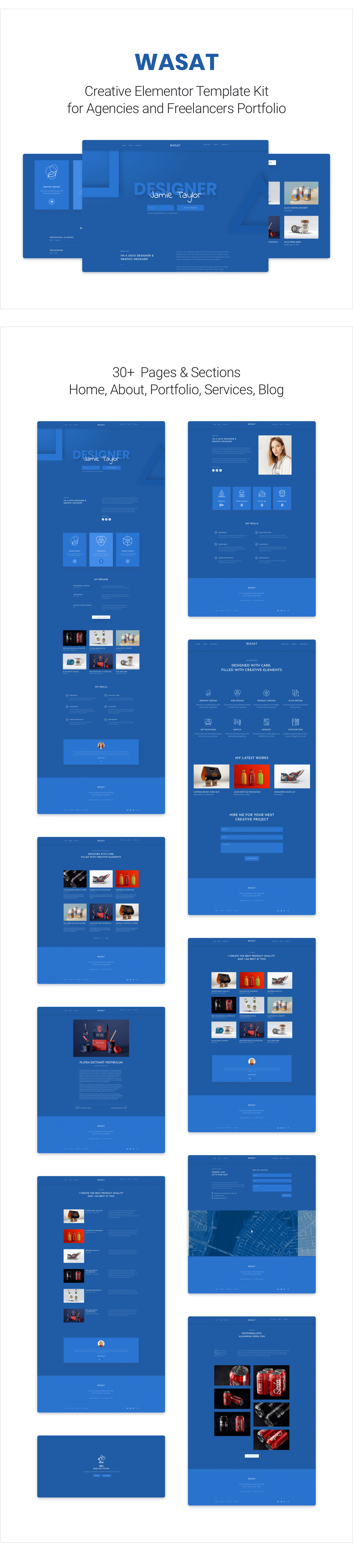 Wasat Elementor Template Kit Presentation