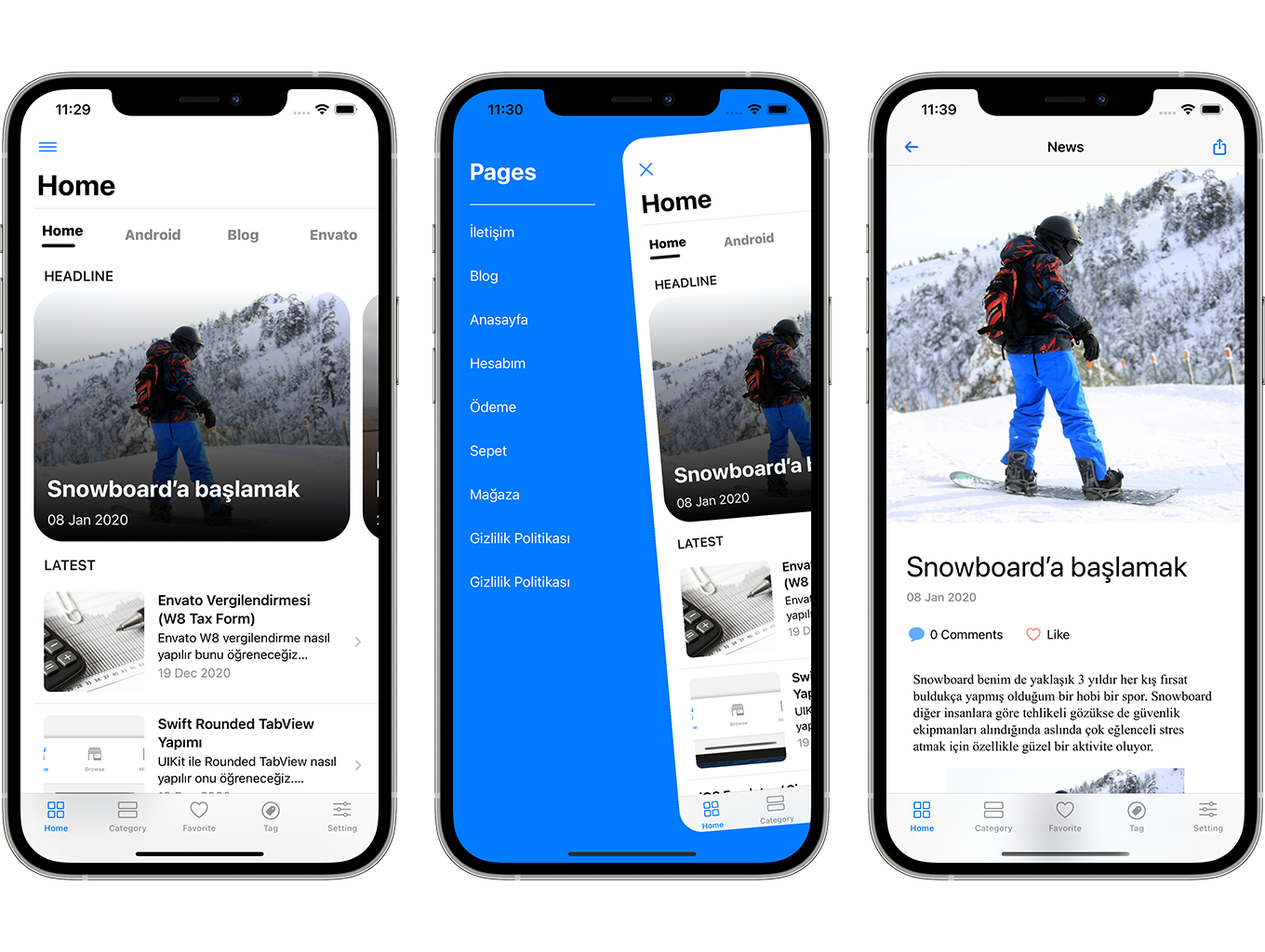 Blog and News SwiftUI iOS App for WordPress Site with AdMob, Firebase Push Notification and Widget - 5
