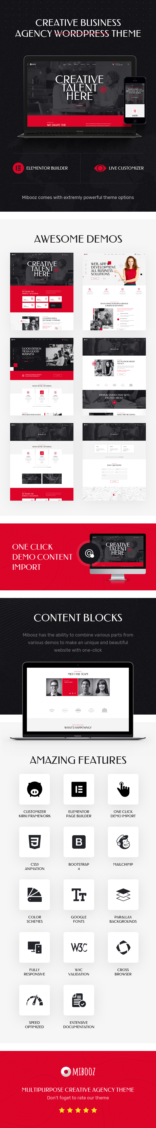 Mibooz - Creative Agency WordPress Theme - 1