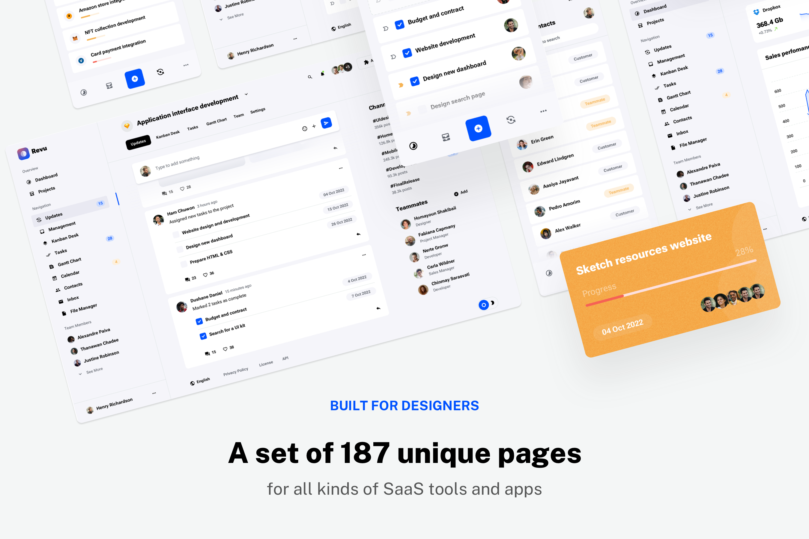 Revu - Multipurpose UI kit for SaaS Startups - 1